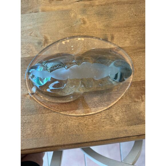 Michael Shearer Spirit Art Glass Oval Bowl Signed Dated - Picture 6 of 12